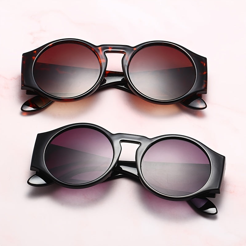 Stylish Oversized Round Sunglasses Women Sun Protection Tinted Lenses
