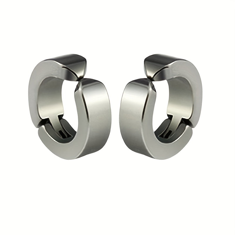 Titanium Steel Small Earrings for Men
