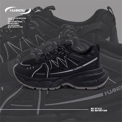 HUANQIU Women's Chunky Sneakers Height Increased Dad Shoes Comfy & Retro Style