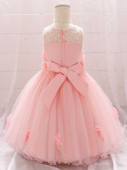 Flower Embroidered Princess Dress for Girls
