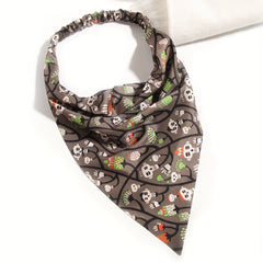 Cartoon Pattern Hair Band Triangle Towel Head Scarf Hair Accessories
