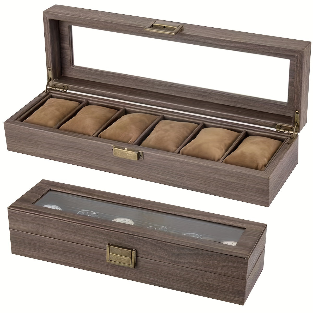 Retro Visible Sunroof Soft Pillow Watch Storage Box