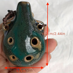 6-Hole Ceramic Flute Handicraft