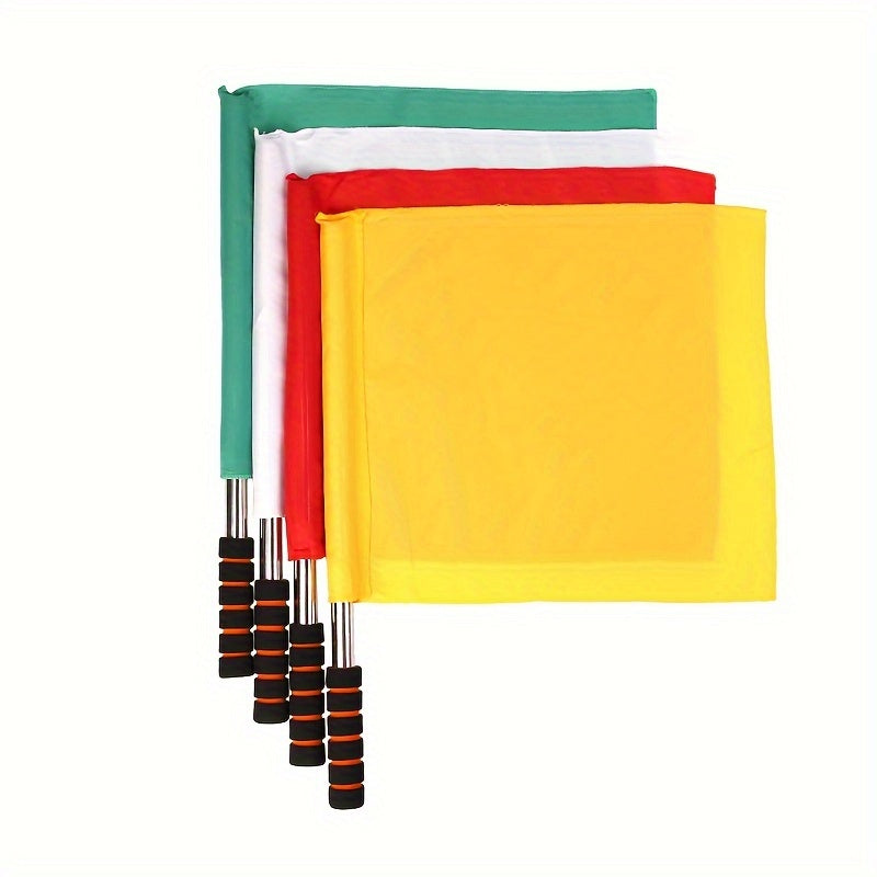 1pc Football Referee Flag Railway Signal Flag Track And Field Referee Supplies