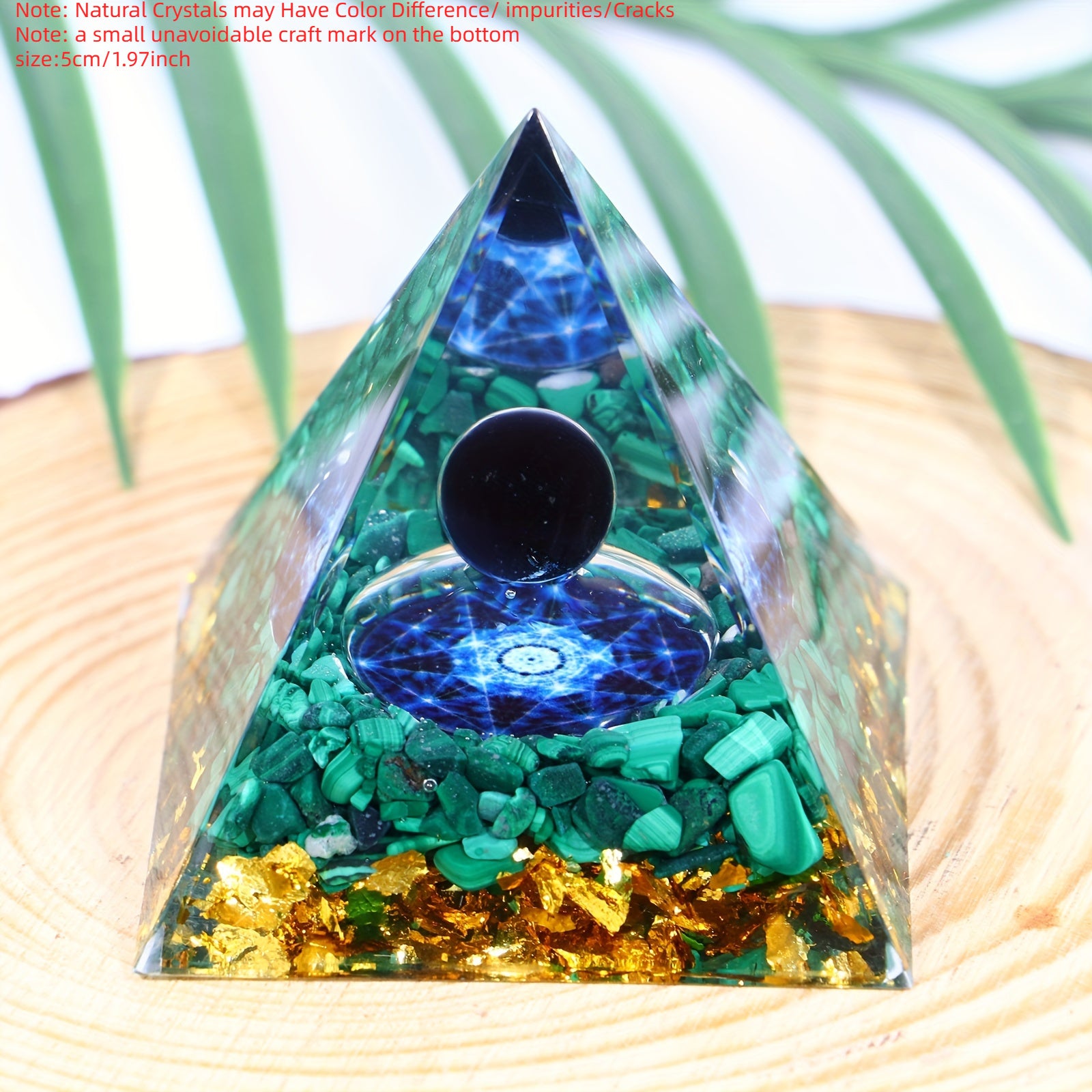 Orgone Pyramid with Amethyst Crystal Ball