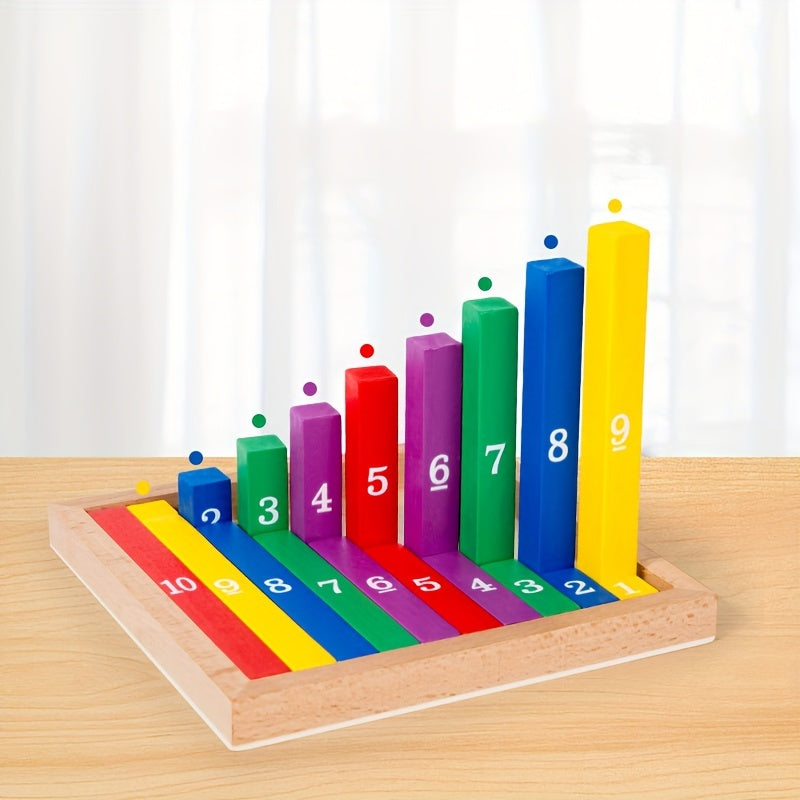 Colorful Fraction Bars Wooden Educational Toy