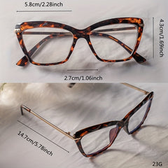 Square Cat Eye Glasses Jelly Frame Clear Lens Glasses