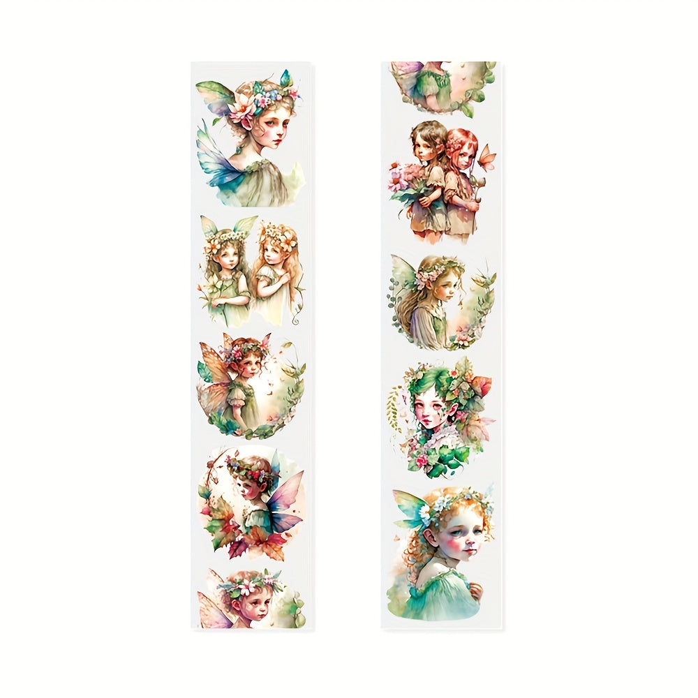 Castle Series Retro Flower Room Elf Girl PET Tape