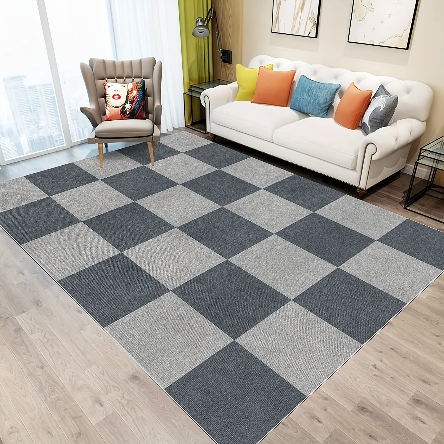 20pcs Anti-slip Floor Carpet Sticker Self-adhesive Square