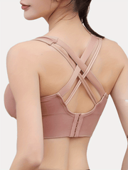 Criss Cross Back Sports Bra High Impact Shockproof Women's Lingerie