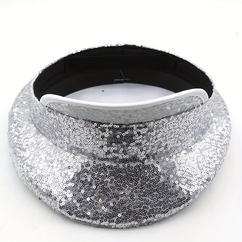 Glitter Bride Hat Full Sequin Decor Sparkly Bridal Women Captain Hat