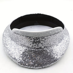 Glitter Bride Hat Full Sequin Decor Sparkly Bridal Women Captain Hat