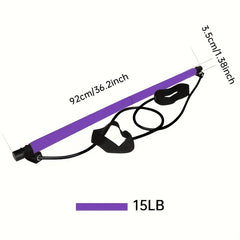 Portable Purple Pilates Stretching Sticks Kit