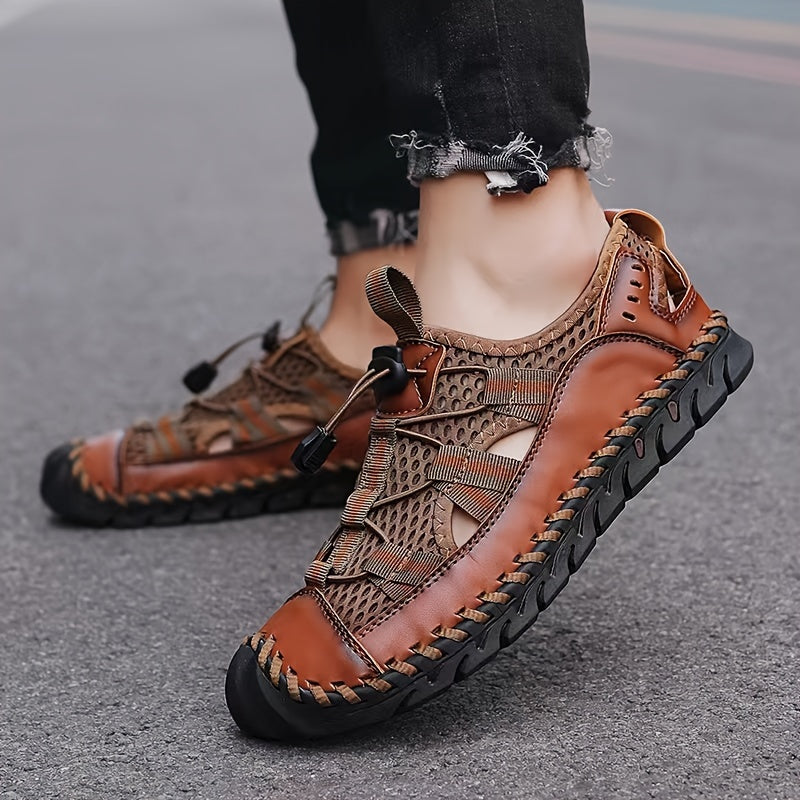 Men's Mesh Sandals With Adjustable Draw String Casual Outdoor Shoes