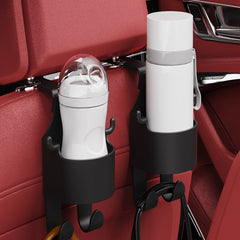 Car Seat Storage Hook With Cup Holder Hooks Headrest Seat Back Water Cup Holder