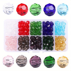 10 Glass Ball Beads Transparent Earth Beads Crystal Loose Beads