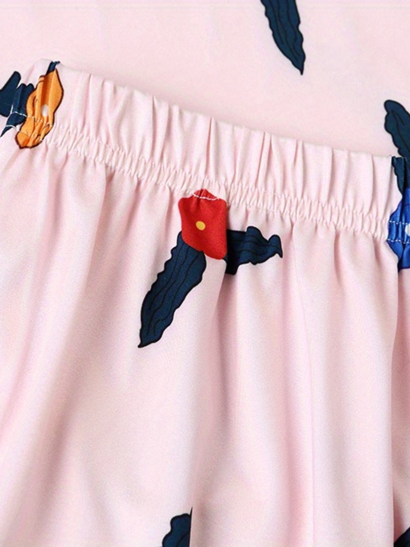  Floral Print Tee & Shorts Pajama Set