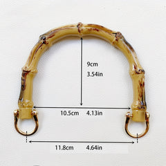 Faux Bamboo U Shape Handle For Handbag Vintage DIY Accessories