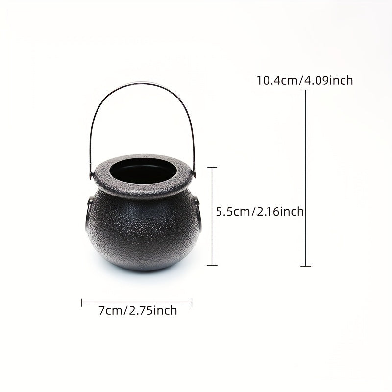 12pcs Mini Witch Cauldron Halloween Candy Buckets for Party Favors