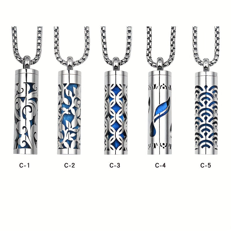 Aromatherapy Diffuser Necklace Stainless Steel Box Style