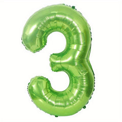 40" Fruit Green Number Aluminum Film Balloon - Birthday Decoration