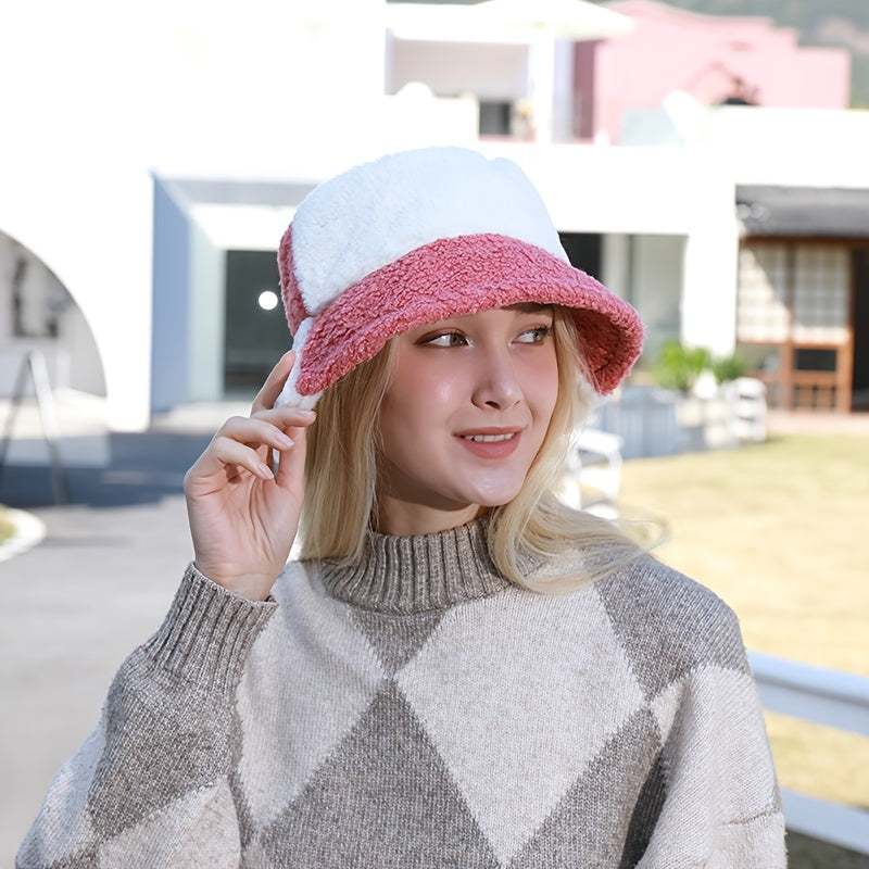 Multicolor Winter Bucket Hat for Women
