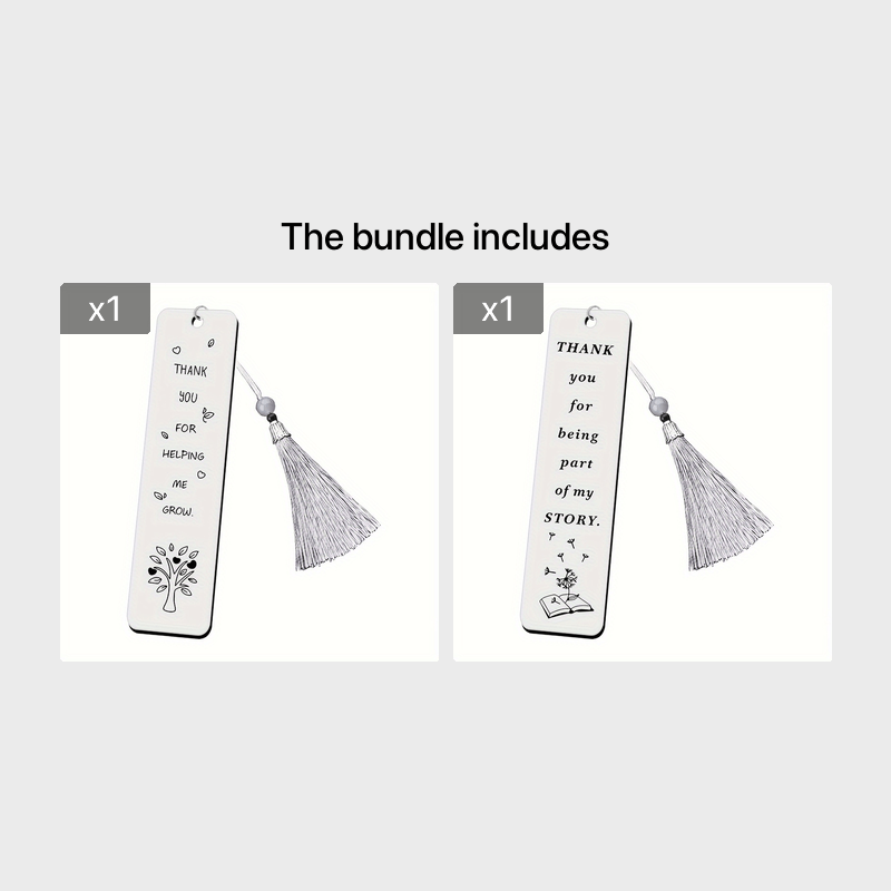 Personalized Stainless Steel Tassel Pendant Bookmark