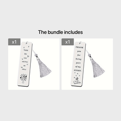 Personalized Stainless Steel Tassel Pendant Bookmark
