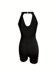 Deep V Neck Slim Romper Jumpsuit Casual Sleeveless Cut Out Romper