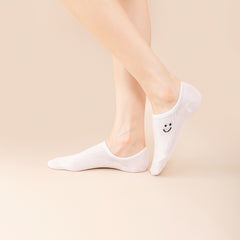 10 Pairs Smiling Print Ankle Socks Women's Stockings