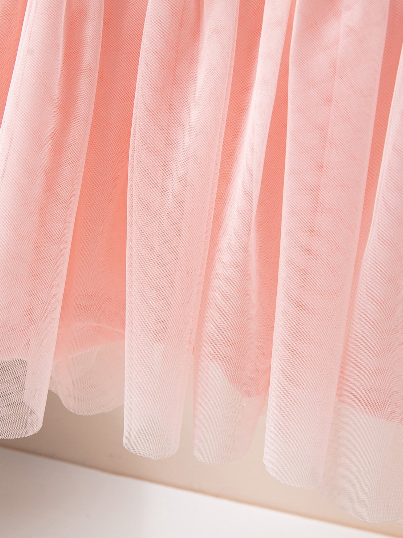 Pink Tulle Lace Princess Dress for Baby Girls