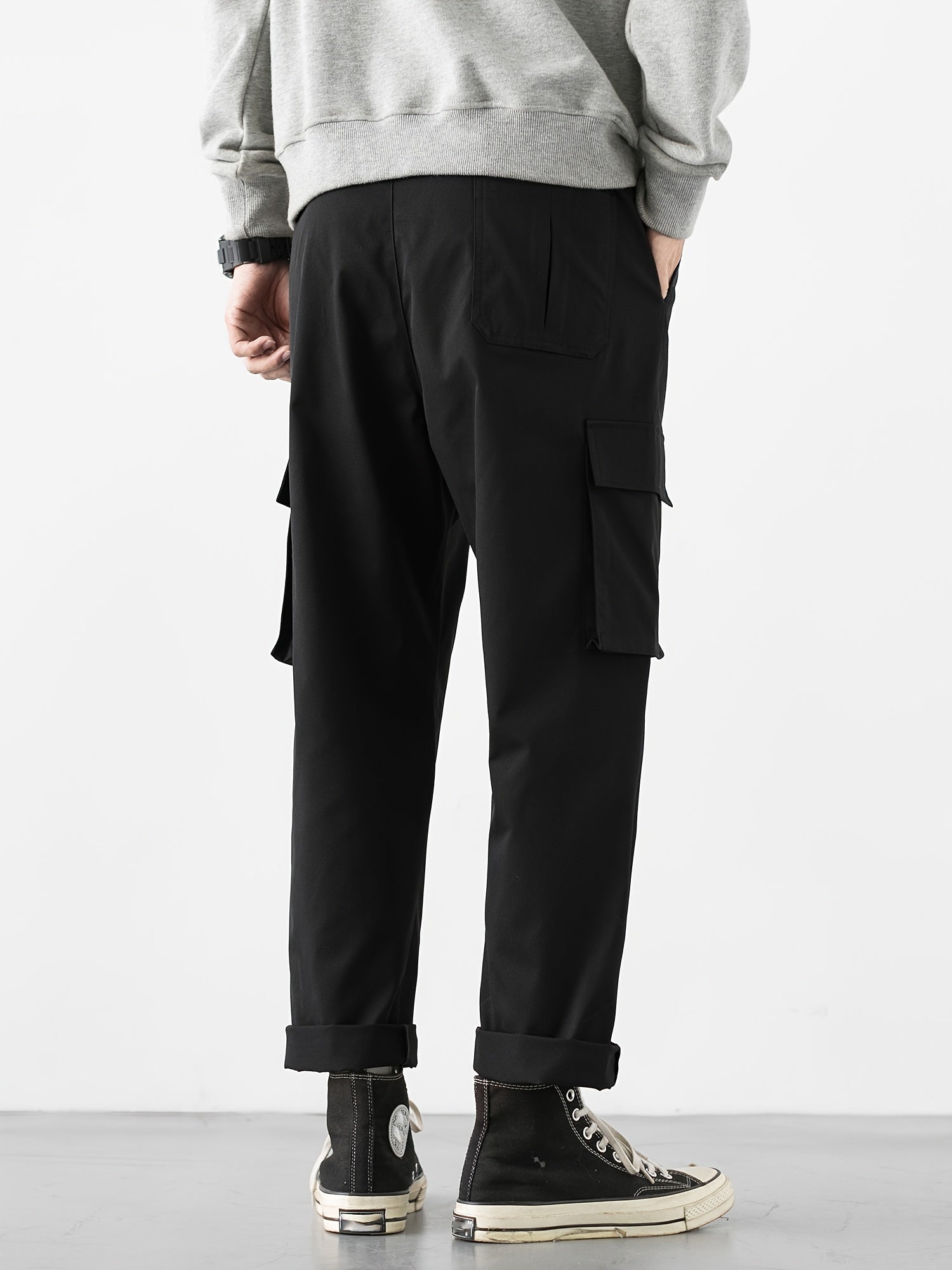 Men's Aa Pattern Print Cropped Cargo Pants