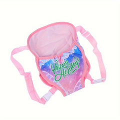 Unicorn Doll Backpack Durable Polyester for 17-18 Inch Dolls Pink & Violet