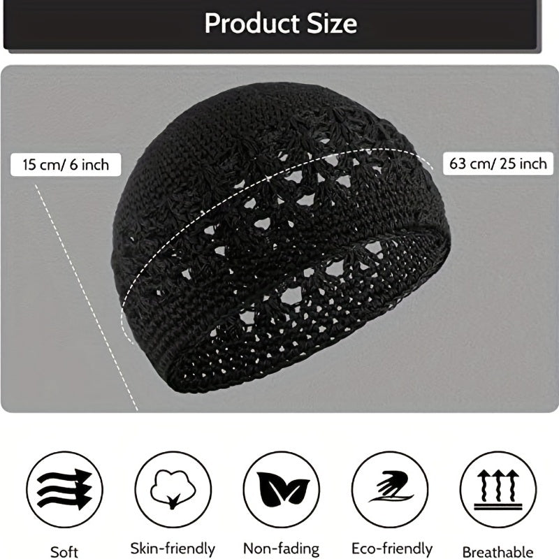 4pcs Knitted Beanie Crochet Hat Unisex Skull Cap