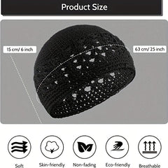4pcs Knitted Beanie Crochet Hat Unisex Skull Cap
