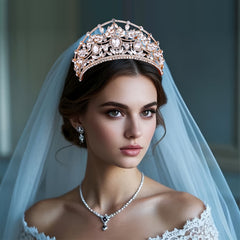 Sparkling Princess Tiara Crown Rhinestone Bridal Headpiece Hand Wash