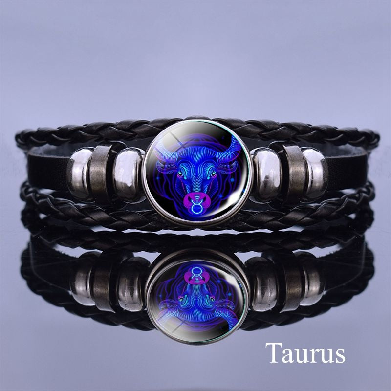 12 Constellation Luminous Bracelet Layer Woven Bracelet
