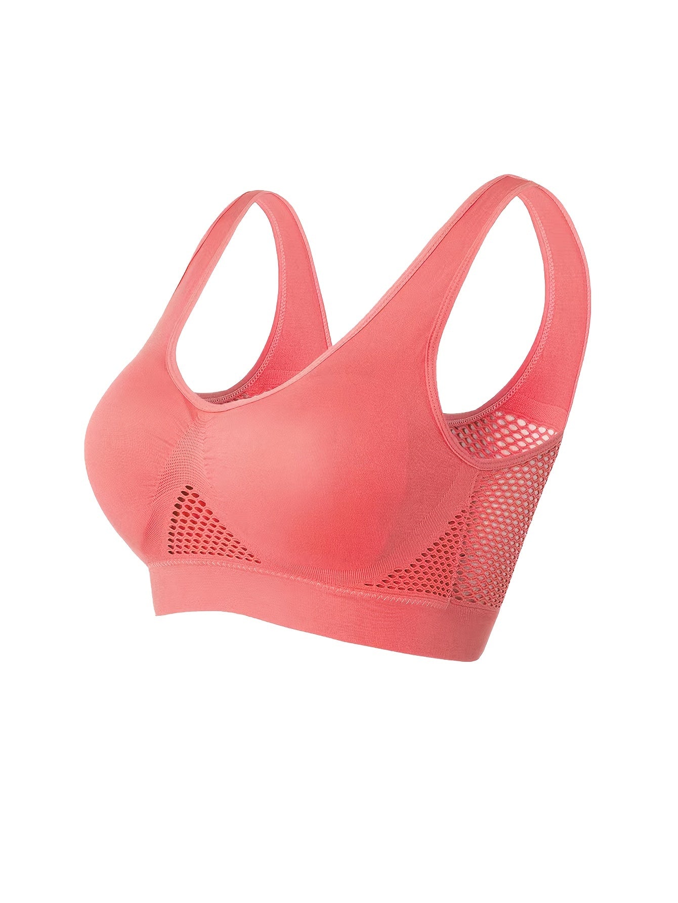 4 Pack Plus Size Sports Bra Set Seamless Medium Stretch Tank Bra