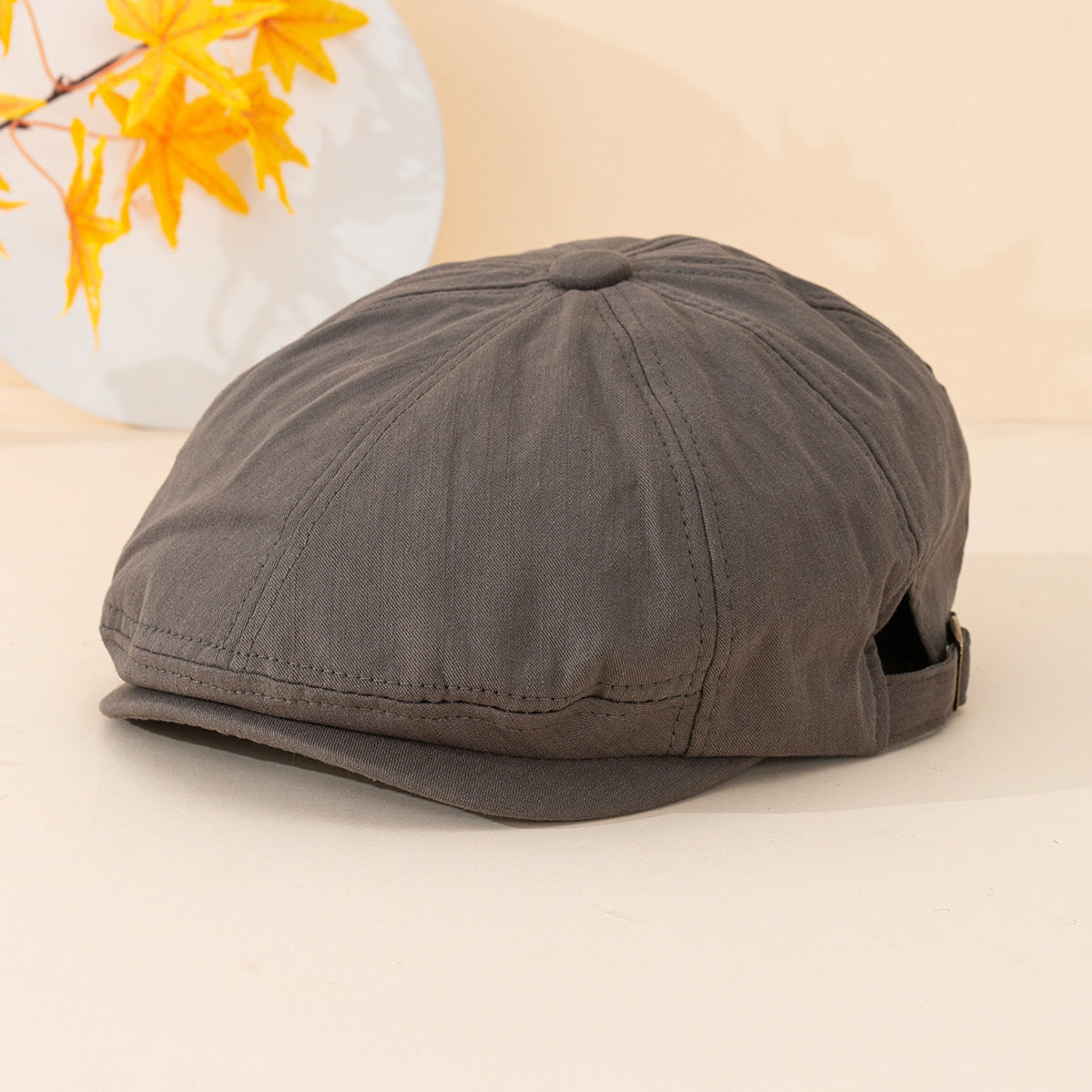 Unisex Adjustable Octagonal Hat, Retro Literary Style, One Size Fits All