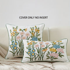 Daisy Embroidered Throw Pillowcase Cover 45x72cm