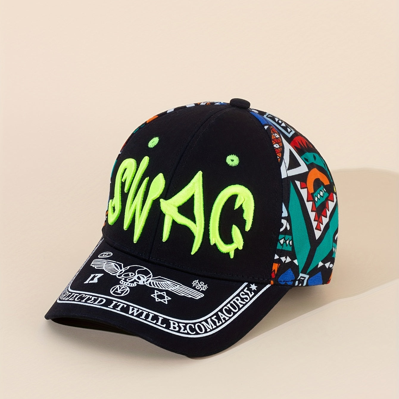 Hip Hop Graffiti Baseball Cap Y2K Gothic Letter Embroidery Dad Hats Unisex
