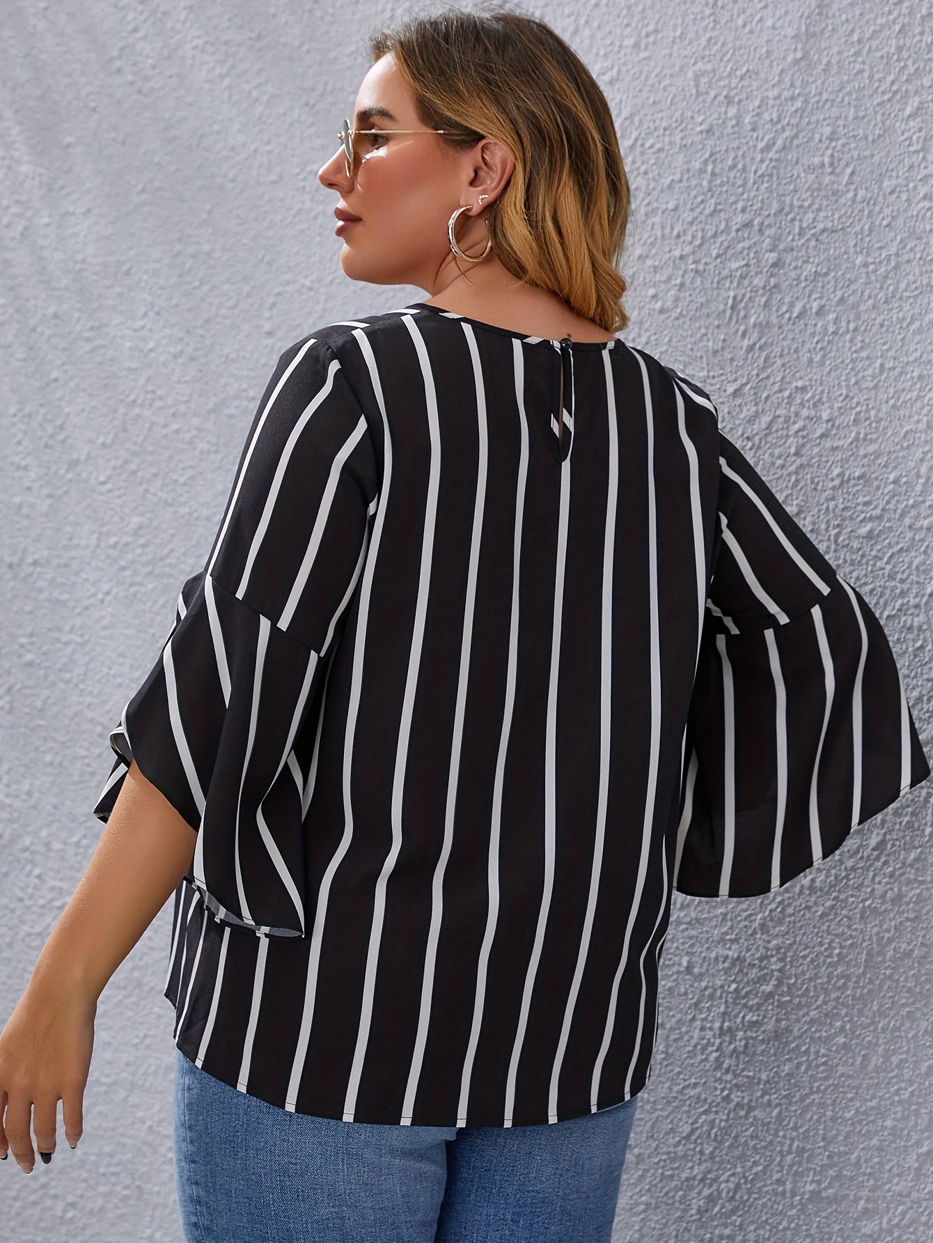  Bell Sleeve Wrap Blouse