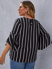  Bell Sleeve Wrap Blouse