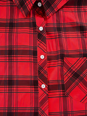  Plaid Print Long Sleeve Button Up Blouse