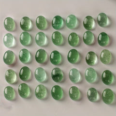 Natural Strawberry Crystal Red Green Egg Ring Bare Stone