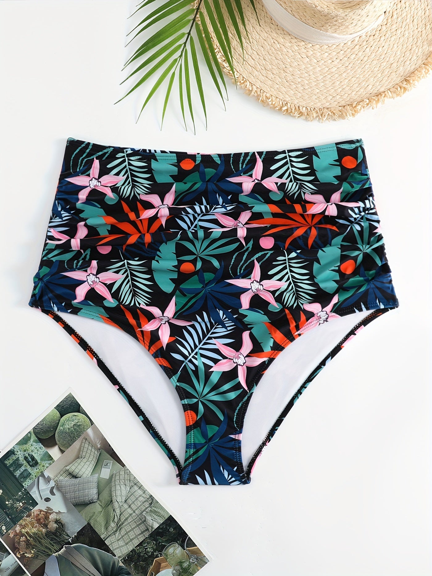 Vacay Bikini Bottoms High Waisted Ruched Beach Panty