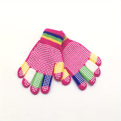 Anti slip Knitted Children's Gloves for Winter Sports