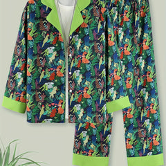 Floral Lounge Set Long Sleeve Top & Pants