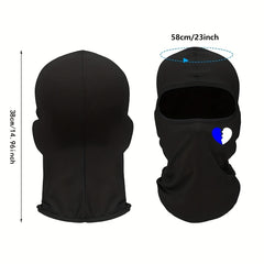 Heart Printed Mask Hood for Men and Women, Windproof Sun Hat