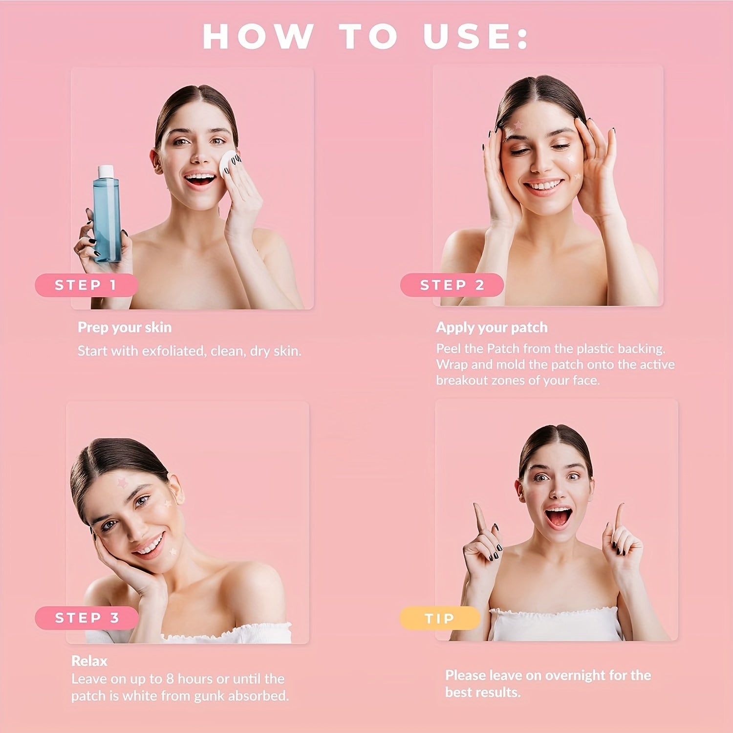 Acne Patch Pink Heart Shaped Hydrocolloid Acne Patches For Face